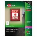 Avery Dennison LABEL, SS SIGN, 5X7, 30PK, WH 61511